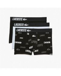 Lacoste - Pack Of 3 Iconic Trunks Three Tone Waistband - Lyst