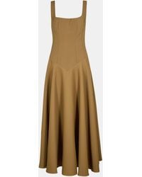 Odd Muse - The Ultimate Muse Low Waist Square Neck Midi Dress - Lyst