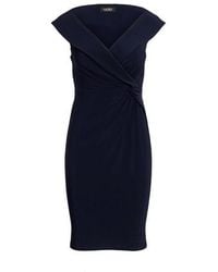 Ralph Lauren - Jersey Off-the-shoulder Cocktail Dress - Lyst