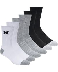 Hurley - 6Pk Crew Sock - Lyst