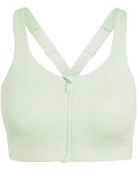 adidas - Tlrdim Lux Zipped Non Wired High Impact Sports Bra - Lyst