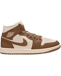 Nike - 1 Mid Leather High-Top Trainers - Lyst