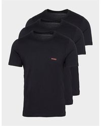 HUGO - Cotton Underwear Logo-print T-shirts 3 Pack - Lyst