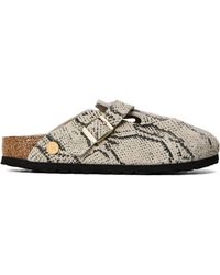 Birkenstock - Boston Suede Flat Sandals - Lyst