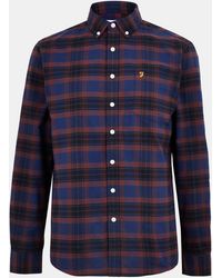 Farah - Kennett Long-Sleeve Patterned Shirt - Lyst