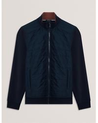 Ted Baker - Long Sleeve Quilted Hybrid Jacket - Lyst