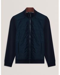 Ted Baker - Long Sleeve Quilted Hybrid Jacket - Lyst