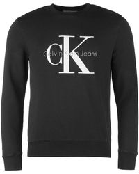 Calvin Klein Classic Logo Crew Sweatshirt - Black