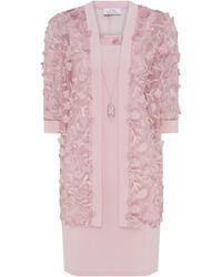 Gina Bacconi - Destiny Floral Applique Dress And Jacket - Lyst