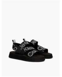 Calvin Klein - Logo Platform Sandals - Lyst