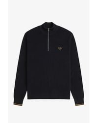 Fred Perry - Waffle Stitch Half Zip Jumper - Lyst