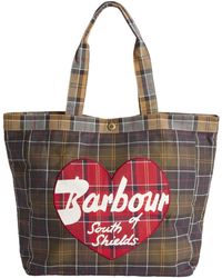 Barbour - Heart Re-Engineered Cotton Tote Bag - Lyst