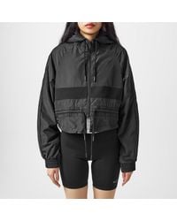 P.E Nation - Cropped Water Resistant Hooded Full Zip Relaxed Fit Softshell Jacket - Lyst