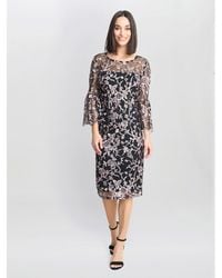 Gina Bacconi - Maxine Embroidered Shift Dress - Lyst
