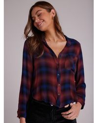 Bella Dahl - Long-Sleeve Round Hem Plain Shirt - Lyst