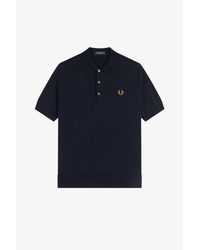 Fred Perry - Knitted Short Sleeve Polo Shirt - Lyst