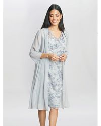 Gina Bacconi - Tracy Embroidered Dress & Chiffon Jacket - Lyst