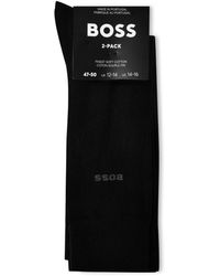 BOSS - 2 Pack Plain Socks - Lyst