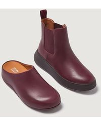 Fitflop - F-Mode Leather Flatform Chelsea Boots - Lyst