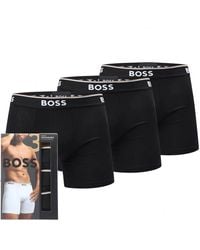 BOSS - 3 Pack Of Long Stretch Cotton Boxer Briefs - Lyst