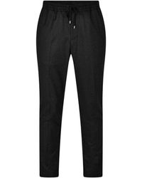 Pal Zileri - Wool Drawstring Straight Leg Trousers - Lyst