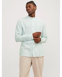 Jack & Jones - Long Sleeve Buttoned Linen Shirt - Lyst