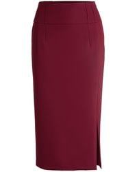 BOSS - Vizena Jersey Skirt - Lyst