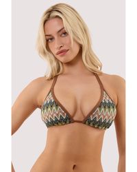 Wolf & Whistle - Jara Knitted Chevron Fuller Bust Bikini Top - Lyst