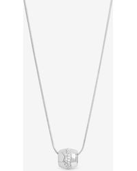 Simply Silver - Sterling 925 Polished & Pave Charm Pendant - Lyst