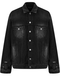 Balenciaga - Deconstructed Cotton Long Sleeve Denim Jacket - Lyst