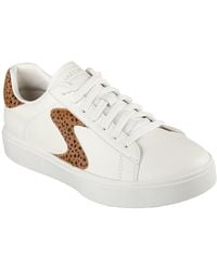 Skechers - Duraleather Animal Print Logo Lace Low-top Trainers - Lyst
