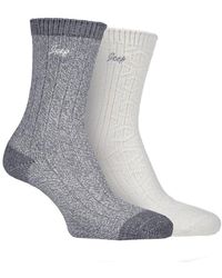 Jeep - 2 Pack Super Soft Boot Socks Ladies - Lyst