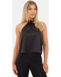 I Saw It First - Satin Halter Top - Lyst