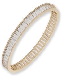 Ralph Lauren - Lauren Ralph Lauren Tone & Crystal Baguette Hinge Bangle - Lyst