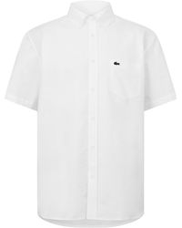 Lacoste - Short Sleeve Oxford Shirt - Lyst