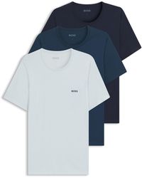 BOSS - Bodywear 3 Pack Premium Cotton T-Shirts - Lyst