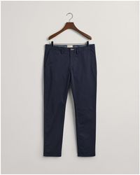 GANT - Slim Fit Twill Chinos - Lyst