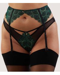 Playful Promises - Mia & Jade Deco Embroidery Suspender Belt - Lyst