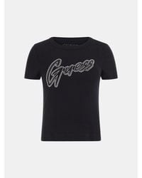 Guess - Short-Sleeve Rib Logo Slim Fit T-Shirt - Lyst