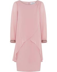Gina Bacconi - Lexie Embellished Cuff Chiffon Dress - Lyst