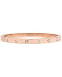 Kate Spade - Set In Stone Metal And Glass Bangle Bracelet - Lyst