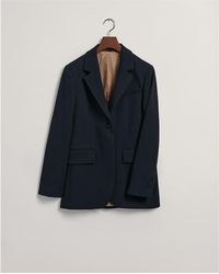 GANT - Classic Regular Fit Jersey Blazer - Lyst
