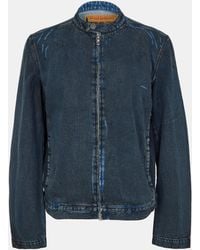 DIESEL - Aviation-Inspired Ribbed Zip Bomber Jacket - Lyst