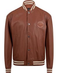 BOSS - Morlops Leather Jacket - Lyst