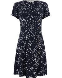oasis spot button skater dress