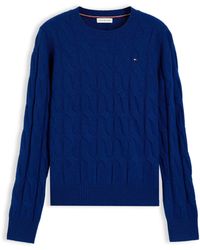 Tommy Hilfiger - Tommy Wool Cbl Knit Ld64 - Lyst