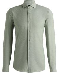 BOSS - H Joe Spread Long Sleeve Oxford Shirt - Lyst