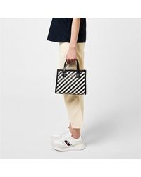 Tommy Hilfiger - City jagged Stripe Small Tote - Lyst