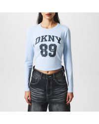 DKNY - Logo Long Sleeve T-Shirt - Lyst