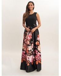 Gina Bacconi - Jaimarie Floral Satin And Jersey Dress - Lyst